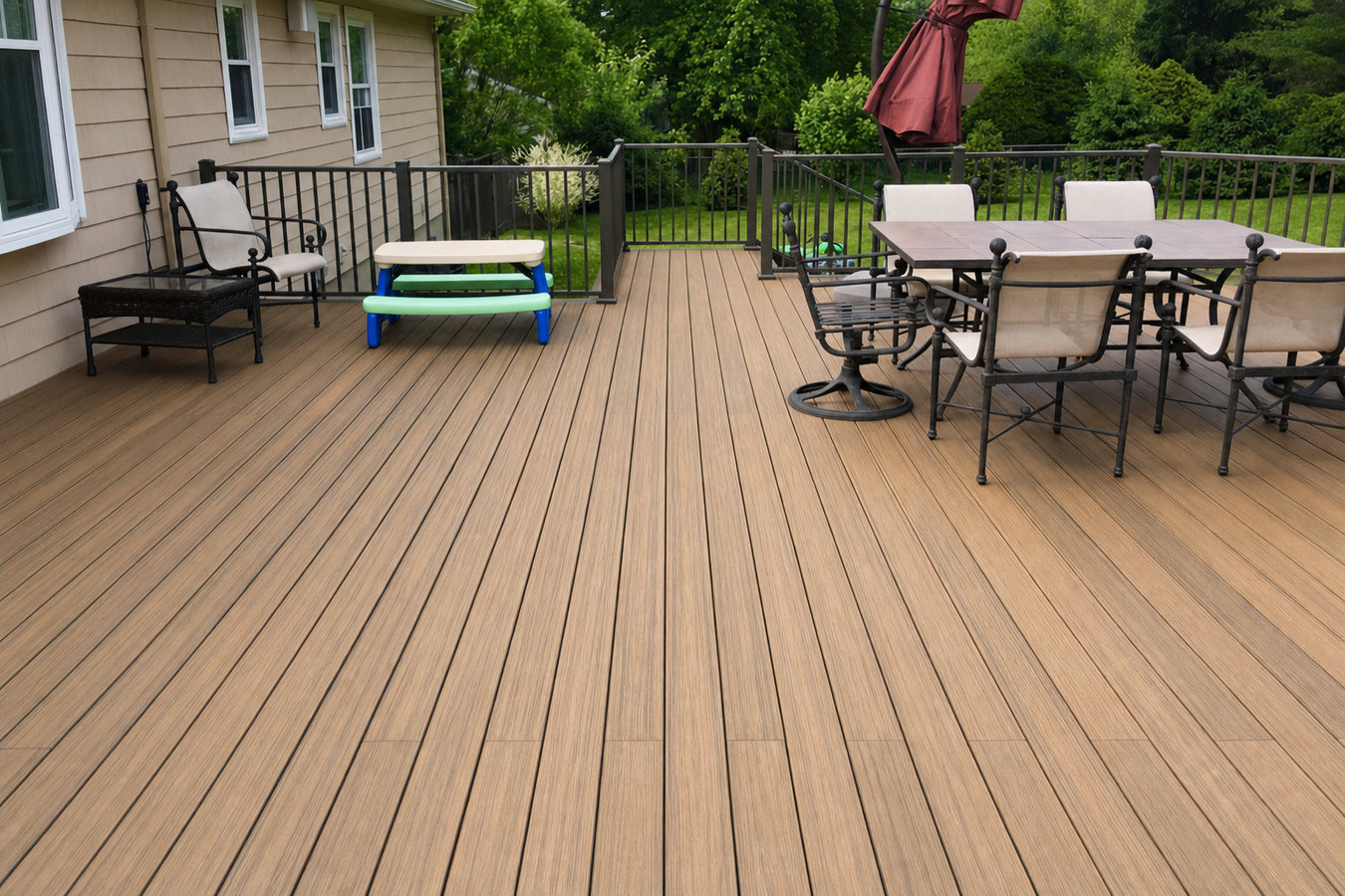 Composite deck installation